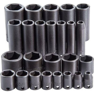 3/8" Drive 25 Piece Impact Socket Set - 6 Point