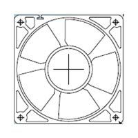 Mechatronics - G1238E24B-FSR - DC Axial Fans - 24VDC: Square; 120x120x38mm; 158.0 CFM; Ball Bearing; Flanged style; 49.0dB(A); Standard Impeller (1 Item)