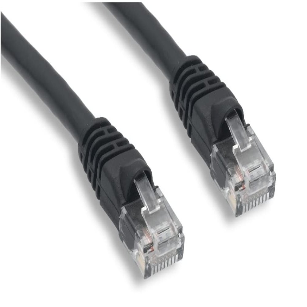 2ft CAT6 Patch Cables Molded Plugs 10-Pack (Black)