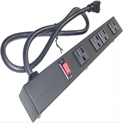 12 in 4 Outlet Metal Power Strip, 10431