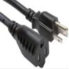 ACL 1 Feet NEMA 5-15P to NEMA 5-15R Power Extension Cord, 125 Volts/13 Amp, 16 AWG, Black, 2 Pack view 1