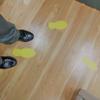 LiteMark 9 Inch Royal Blue Unifoot Footprint Stickers Safe for Floors and Walls - 6 Pairs - Straight Feet Design view 3