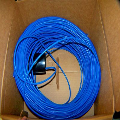 American Terminal CAT61000B 1000' Bulk Cat6 Ethernet Cable, Cat 6e 550Mhz 23AWG UL Full Copper Wire UTP Pull Box, in-Wall Rated, Blue