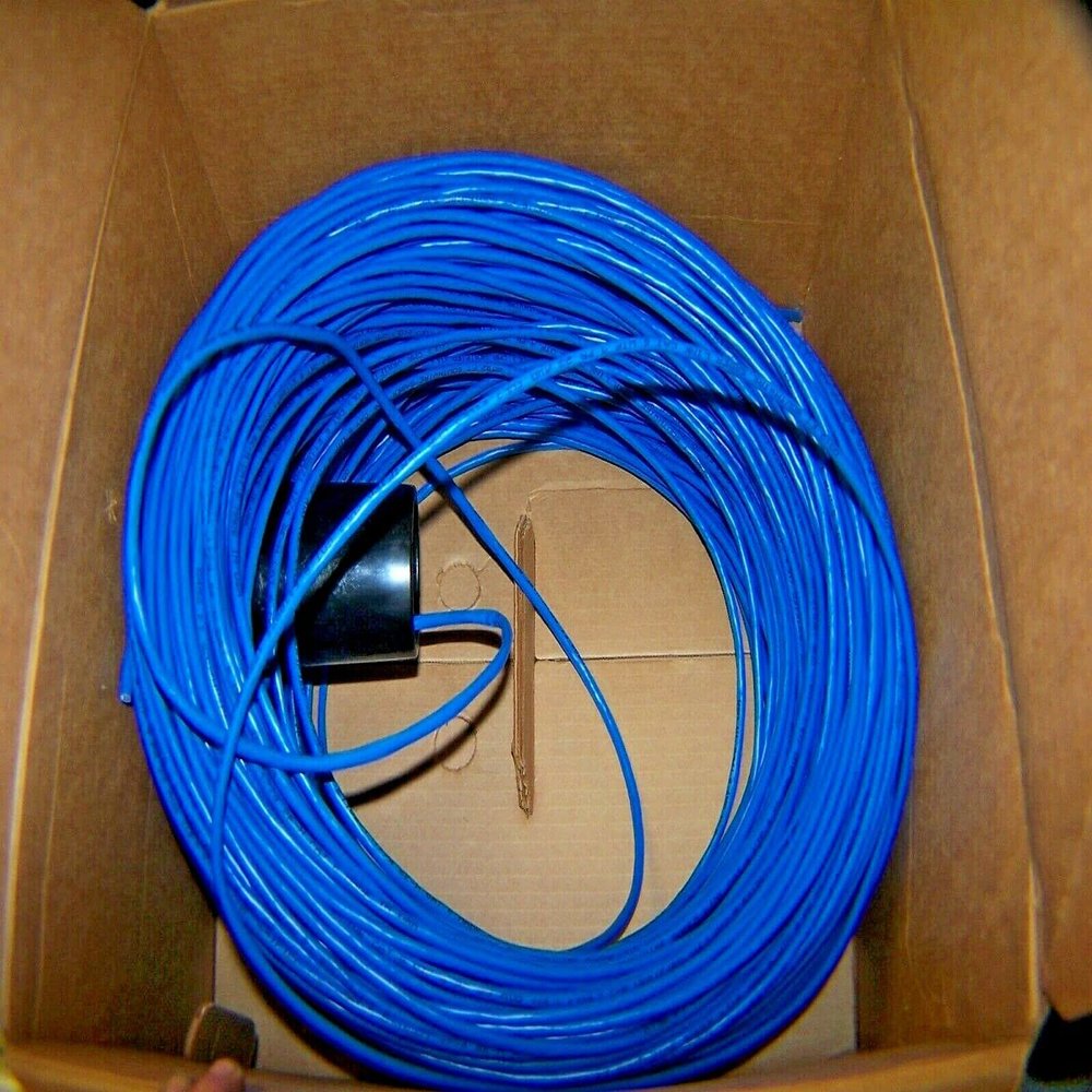 American Terminal CAT61000B 1000' Bulk Cat6 Ethernet Cable, Cat 6e 550Mhz 23AWG UL Full Copper Wire UTP Pull Box, in-Wall Rated, Blue