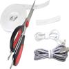16ft x 1/2 inch Hook Loop Cable Ties Roll | ENVISIONED Multipurpose Fastening Reusable Straps | Cut-To-Length Self Gripping Fastener | Cable Management Tape (White) view 2