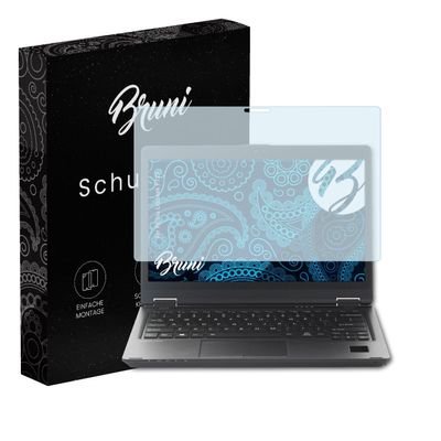 Bruni Screen Protector compatible with Fujitsu Lifebook P727 Protector Film, crystal clear Protective Film (2X)