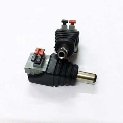 10pcs DC Power Male 5.5X 2.5mm Connector Adapter Plug Cable Pressed connected for LED Strips 12V
