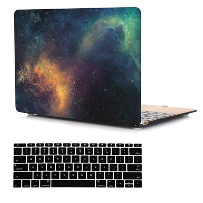 TOJIA Galaxy Space Hard Cover with Keyboard Skin Compatible Latest MacBook Pro 13.3 Inch with Touch Bar Touch ID Model:A1706 A1989