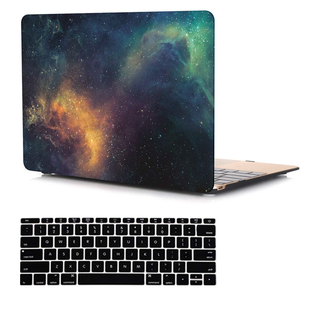 TOJIA Galaxy Space Hard Cover with Keyboard Skin Compatible Latest MacBook Pro 13.3 Inch with Touch Bar Touch ID Model:A1706 A1989