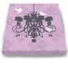 Modern Paris Shabby Chic Chandelier - Paisley & Lovebirds Stretched Canvas Nursery Decor - Wall Art that Makes a Memorable Baby Gift - Wooden Frame Construction - Ready to Hang 24X30 view 3
