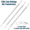 H. Bowes 3 x 16 LED Strip Kit - White Cover with Warm White Light (3,000k) - Under Cabinet Furniture 120v/110v - Dimmable - Line Voltage - Professional Grade Electrician view 3