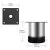 Owfeel Stainless Steel Furniture Legs Adjustable Metal Desk Feet Office Table for Home DIY Projects TV Stand Bench Dining Board Desk Sofa Couch Chair Cabinet Pack of 4 (5cm) view 2