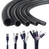 10 Feet 3/4" 19mm Split Wire Loom Conduit Polyethylene Tubing Black Color Sleeve Tube view 2