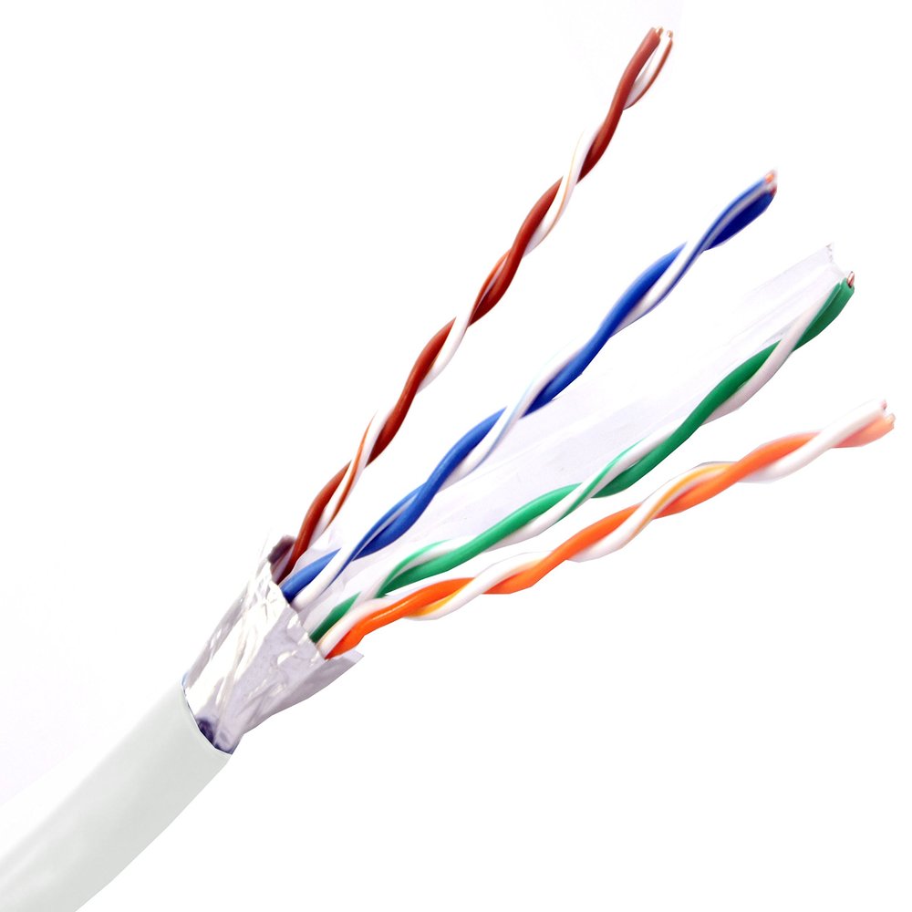 American Terminal CAT61000W 1000' Bulk Cat6 Ethernet Cable, Cat 6e 550Mhz 23AWG UL Full Copper Wire UTP Pull Box, in-Wall Rated, White