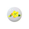 Design #8 Yellow Hibiscus Flower - Hawaiian Flip Flops and Hibiscus Flowers - DECORATIVE Glossy CERAMIC Cupboard Cabinet PULLS Dresser Drawer KNOBS view 1