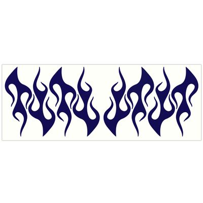 LiteMark Reflective Purple 4 Inch Flames Sticker Decals for Helmets, Bicycles, Strollers, Wheelchairs and More - Pack of 8