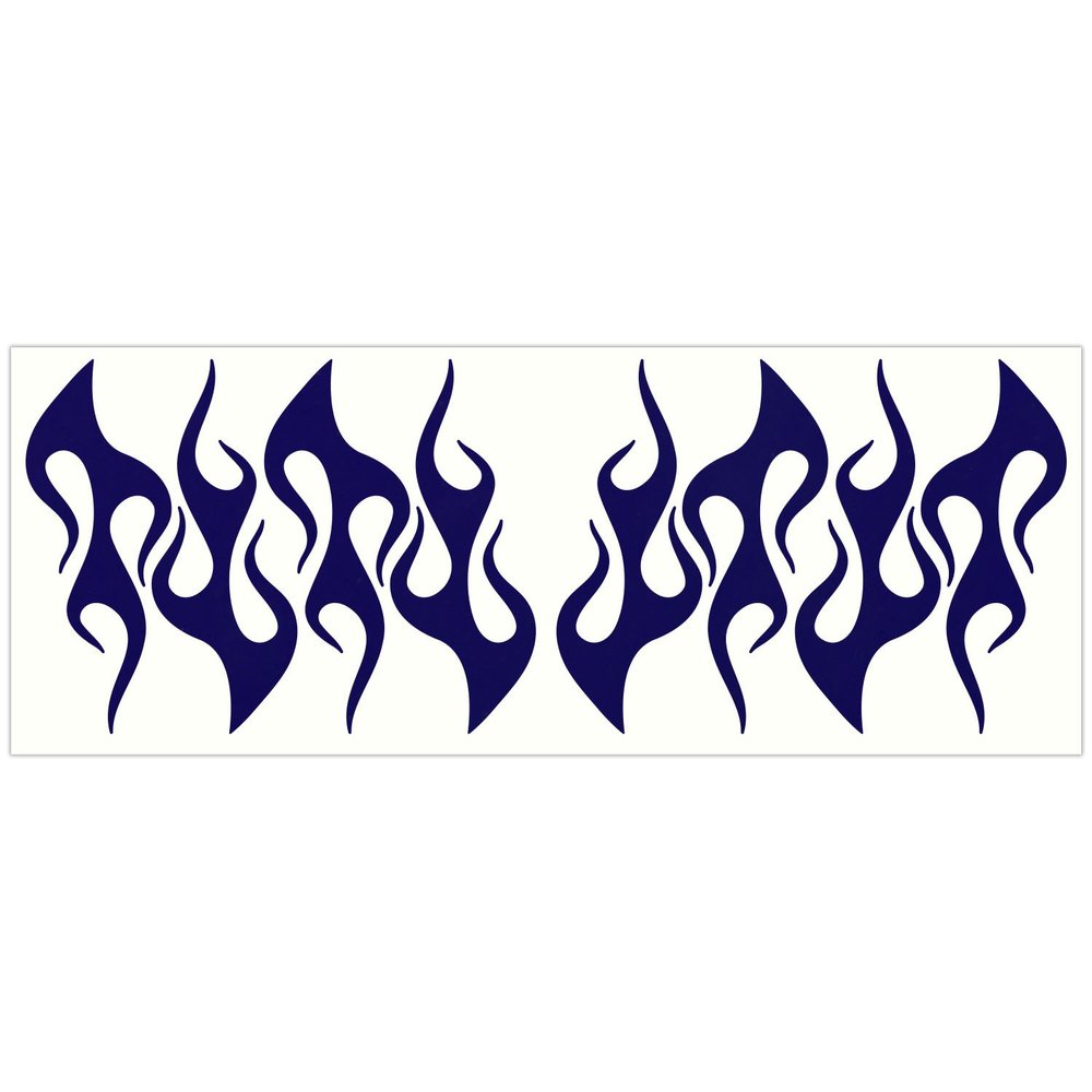 LiteMark Reflective Purple 4 Inch Flames Sticker Decals for Helmets, Bicycles, Strollers, Wheelchairs and More - Pack of 8