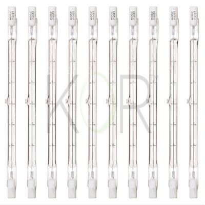 KOR 200W R7S Base Halogen Light Bulbs, 118mm J-Type Double Ended, 10-Pack