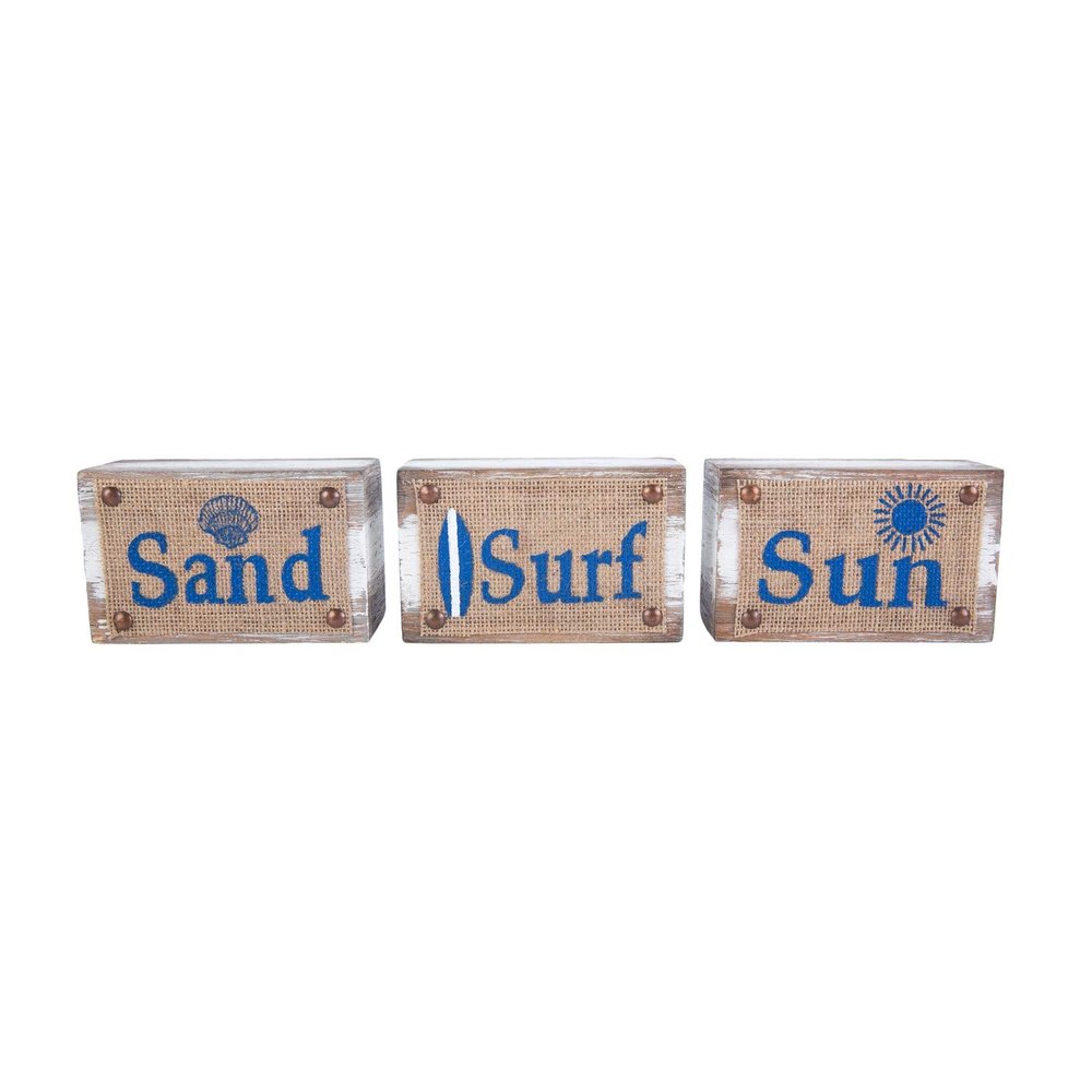 Beachcombers 3Asst Wood Blocks Multi
