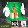 LINCO Lincostore Photo Video Studio Light Kit AM169 - Including 3 Color Backdrops (Black/White/Green) Background Screen view 2