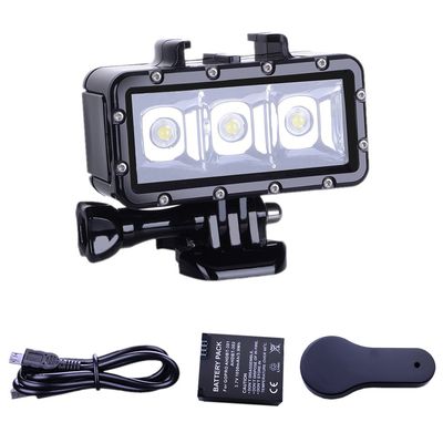 Suptig Diving Light - Waterproof Underwater Light for Gopro Hero 13/12/11/10/9/8/7/6/5/4/3/3+/Session/AKASO/DJI Osmo - 147ft (45m)