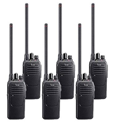 6 Pack of Icom IC-F2000 UHF Analog Two Way Radios PREPROGRAMMED