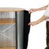 Displays2go Tradeshow Counter with Tablet Stand, Steel, Laminated MDF, Aluminum  Silver w/Black Hook & Loop Fabric (CTRVIPDCBK) view 4