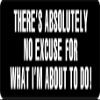 3 - There's Absolutely No Excuse Hard Hat/Biker Helmet Sticker BS 1090 view 1