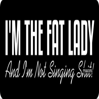 1080 Graphics 3 - I'm The Fat Lady Hard Hat/Biker Helmet Sticker BS 1253