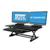 SKE DESK TOP DESK Height Adjustable Standing Desk for 2 Monitors, Round, Medium 35.4 x 22.0 - 29.9 inches (90 x 56 - 76 cm), with Sliding Keyboard Stand, Black view 1