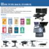 SKE DESK TOP DESK Height Adjustable Standing Desk for 2 Monitors, Round, Medium 35.4 x 22.0 - 29.9 inches (90 x 56 - 76 cm), with Sliding Keyboard Stand, Black view 3