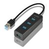 AXAGON HUE-S2B USB-A-Hub, 4X USB 3.0, 1x Micro-USB fr Stromversorgung - 300 mm Kabel view 1