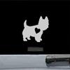 JS Artworks Westie Dog with Heart Vinyl Decal Sticker (Silver) view 1