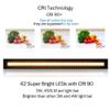 13 Inch LED Under Cabinet Lighting, 12V 5W Ultra-Thin Plug-in Under Cabinet Light, Dimmable Warm White 3000K, CRI90 LED Under Counter Light for Kitchen, Shelf, Workbench, Cupboard view 2