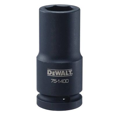 Stanley Tools DWMT75140OSP Deep Impact Socket, 22 mm, 3/4 in Drive, 6 Points, CR-440 Steel, Black Oxide