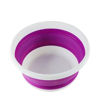 Suplove Travel Portable Foldable wash Basin Plastic Bucket Laundry Basin (Purple)