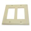 MyCableMart Wallplate: 2 Gang Decor Plate Frame, Ivory view 1