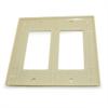 MyCableMart Wallplate: 2 Gang Decor Plate Frame, Ivory view 2