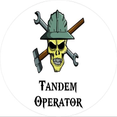 3 - Tandem Operator Skull Hard Hat/Helmet Stickers 1 1/2" x 3" H339
