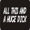 1080 Graphics 3 - All This and A Huge Dick 1 1/4" x 3" Hard Hat Biker Helmet Stickers Bs031 view 1