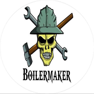 3 - Boilermaker Skull Hard Hat/Helmet Stickers 1 1/2" x 3" H299