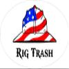 3 - Rig Trash Hard Hat/Helmet Stickers 1 1/2" x 3" H240 view 1