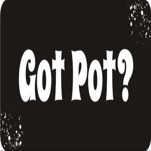 1080 Graphics 3 - Got Pot 1 1/4" x 3" Hard Hat Biker Helmet Stickers Bs172