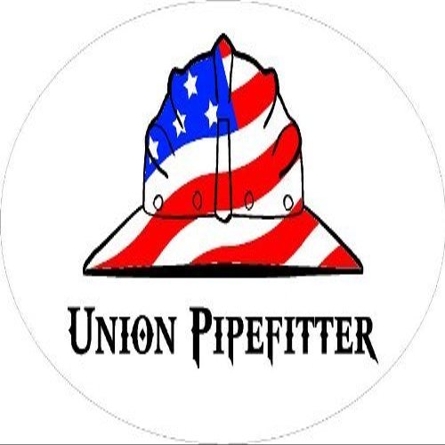 3 - Union Pipefitter Hard Hat/Helmet Stickers 1 1/2" x 3" H271