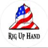 3 - Rig Up Hand Hard Hat / Helmet Stickers 1 1/2" x 3" H284 view 1