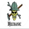 3 - Mechanic Skull Hard Hat/Helmet Stickers 1 1/2" x 3" H295 view 1