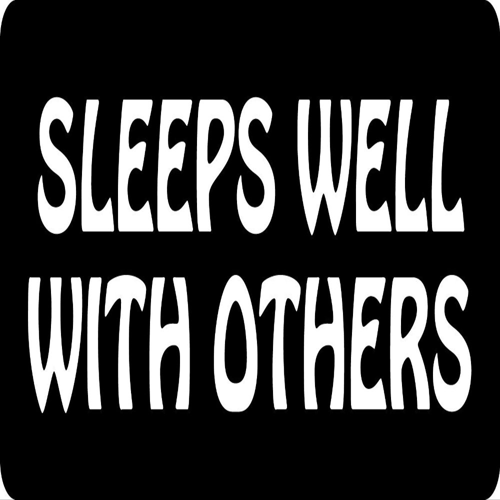 1080 Graphics 3 - Sleeps Well with Others Hard Hat/Biker Helmet Sticker BS 1033