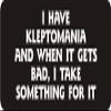 1080 Graphics 3 - I Have Kleptomania and When It Gets Bad, I Take Something for It 1 1/4" x 3" Hard Hat Biker Helmet Stickers... view 1