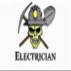 3 - Electrician Coal Miner Skull 1 1/2" x 3" Hard Hat Stickers H402 view 1