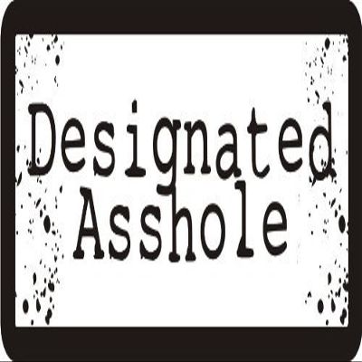 1080 Graphics 3 - Designated A$$Hole 1 1/4" x 3" Hard Hat Biker Helmet Stickers Bs103